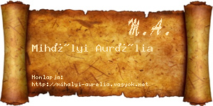 Mihályi Aurélia névjegykártya